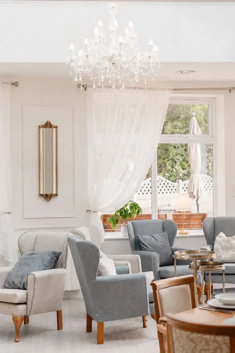 relaxing lounge area of residential care facility in Bolton